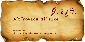 Járovics Őzike névjegykártya